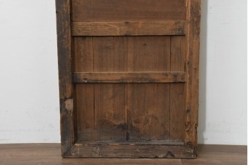 アジアンアンティーク　中国　装飾品として楽しめる彫刻入り格子扉　(R-088501)