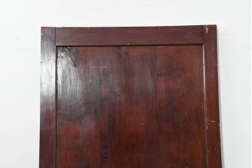 アンティーク建具　明治から大正期　総欅(ケヤキ)材　漆塗り　重厚な金具付き蔵戸1枚　(R-088507)