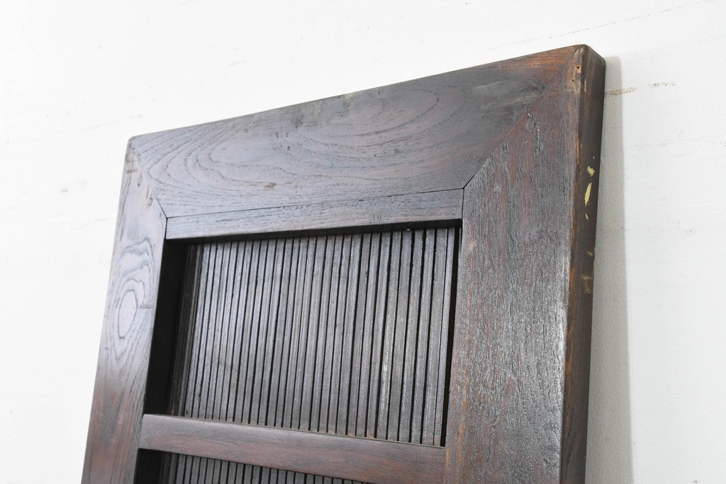 アジアンヴィンテージ建具　チーク材・竹材　エスニックな縦長パネル1枚　(R-088512)