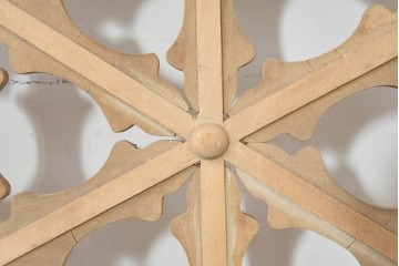 アジアンヴィンテージ建具　1970年から1980年頃　幾何学文様の透かしデザインが印象的なパネル1枚　(R-088519)