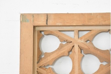 アジアンヴィンテージ建具　1970年から1980年頃　幾何学文様の透かしデザインが印象的なパネル1枚　(R-088519)