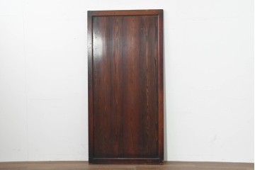 アンティーク建具　明治から大正期　深みのある飴色と際立つ力強い木目が美しい板戸1枚　(R-088522)