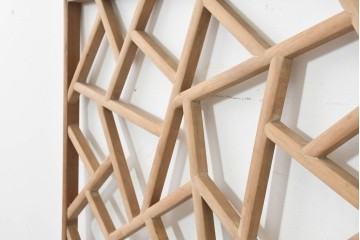 ヴィンテージ建具　1980年頃　氷裂文のような意匠が美しいパネル1枚　(R-088523)