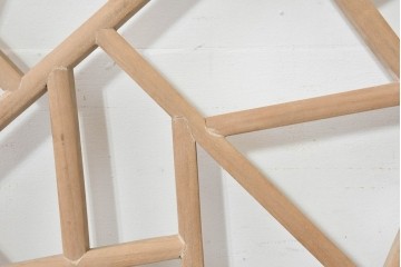 ヴィンテージ建具　1980年頃　氷裂文のような意匠が美しいパネル1枚　(R-088523)