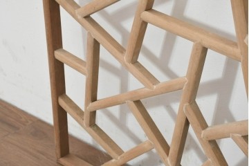 ヴィンテージ建具　1980年頃　氷裂文のような意匠が美しいパネル1枚　(R-088523)