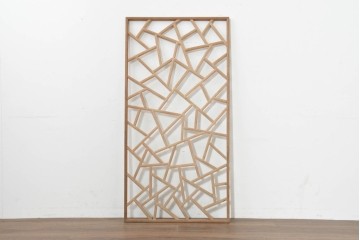 ヴィンテージ建具　1980年頃　氷裂文のような意匠が美しいパネル1枚　(R-088523)