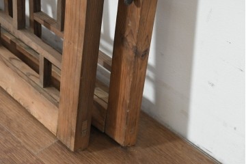 アジアンアンティーク建具　1930年頃　個性的な幾何学模様を楽しめる窓2枚セット　(R-088526)