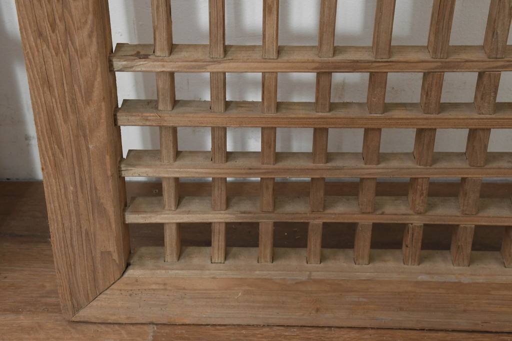 中国アンティーク建具　1900年頃　李朝風建具　花形金具がアクセントになった片開き戸2枚セット　(R-088529)
