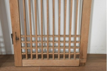 中国アンティーク建具　1900年頃　李朝風建具　花形金具がアクセントになった片開き戸2枚セット　(R-088529)