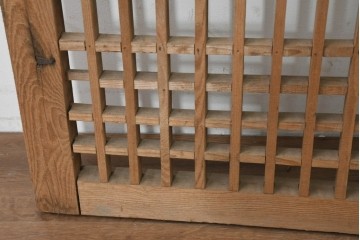中国アンティーク建具　1900年頃　李朝風建具　花形金具がアクセントになった片開き戸2枚セット　(R-088529)