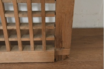 中国アンティーク建具　1900年頃　李朝風建具　花形金具がアクセントになった片開き戸2枚セット　(R-088529)
