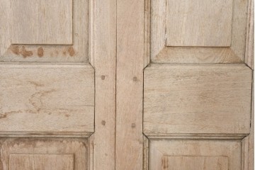 アジアンアンティーク建具　インド伝統×西洋建築の融合!　重厚な鋳造金網付き　大型の枠付き両開き窓1枚　(R-088530)
