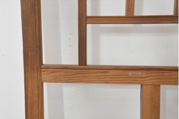 ヴィンテージ建具　1960年頃　韓国　李朝建具　幾何学デザインが目を引く明り取り2枚セット　(R-088533)