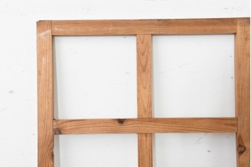 ヴィンテージ建具　1960年頃　韓国　李朝建具　幾何学デザインが目を引く明り取り2枚セット　(R-088533)
