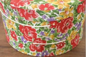 フランスヴィンテージ　花柄が華やかな入れ子式丸型クラフトボックス9個セット　(R-088543)