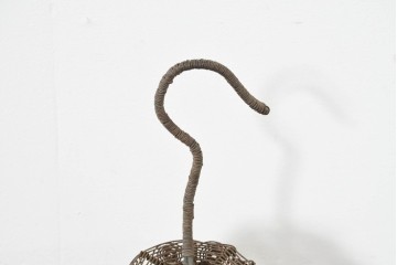 和製アンティーク　大正期から昭和初期　針金細工の吊り灯篭　※ディスプレイ用　(R-088544)