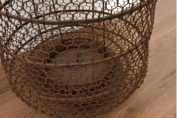 和製アンティーク　大正期から昭和初期　針金細工の吊り灯篭　※ディスプレイ用　(R-088545)