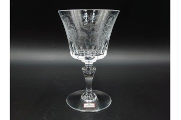 フランス　Baccarat(バカラ)　パルメ　繊細な装飾が上品なワイングラス6点セット　外箱付き　(R-088562)