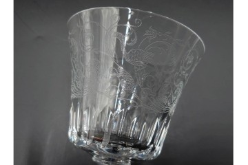 フランス　Baccarat(バカラ)　パルメ　繊細な装飾が上品なワイングラス6点セット　外箱付き　(R-088562)