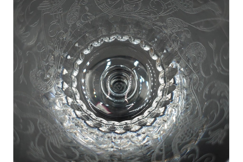 フランス　Baccarat(バカラ)　パルメ　繊細な装飾が上品なワイングラス6点セット　外箱付き　(R-088562)
