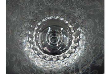 フランス　Baccarat(バカラ)　パルメ　繊細な装飾が上品なワイングラス6点セット　外箱付き　(R-088562)