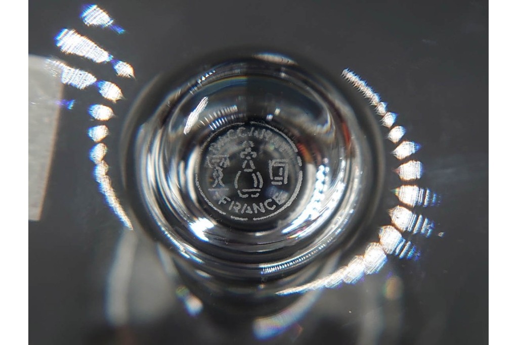 フランス　Baccarat(バカラ)　パルメ　繊細な装飾が上品なワイングラス6点セット　外箱付き　(R-088562)