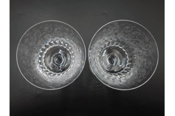 フランス　Baccarat(バカラ)　パルメ　繊細な装飾が上品なワイングラス6点セット　外箱付き　(R-088562)