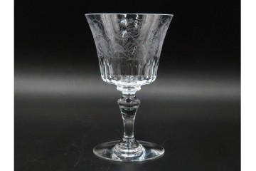 フランス　Baccarat(バカラ)　パルメ　繊細な装飾が上品なワイングラス6点セット　外箱付き　(R-088562)