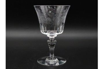 フランス　Baccarat(バカラ)　パルメ　繊細な装飾が上品なワイングラス6点セット　外箱付き　(R-088562)