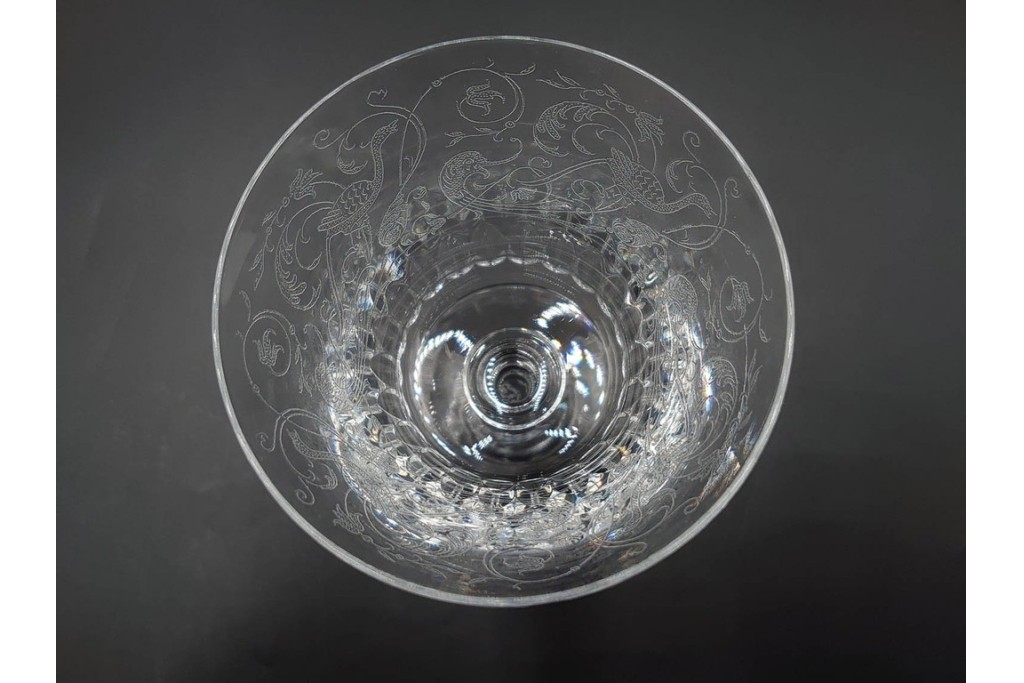 フランス　Baccarat(バカラ)　パルメ　繊細な装飾が上品なワイングラス6点セット　外箱付き　(R-088562)