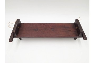 李朝　木製　花や魚などの意匠が彫り込まれた餅型・菓子型6点セット　(R-088575)