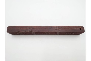 李朝　木製　花や魚などの意匠が彫り込まれた餅型・菓子型6点セット　(R-088575)