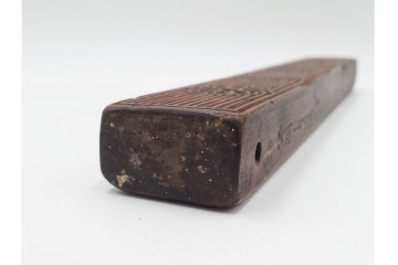 李朝　木製　花や魚などの意匠が彫り込まれた餅型・菓子型6点セット　(R-088575)