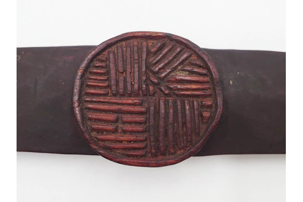 李朝　木製　花や魚などの意匠が彫り込まれた餅型・菓子型6点セット　(R-088575)