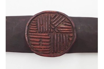 李朝　木製　花や魚などの意匠が彫り込まれた餅型・菓子型6点セット　(R-088575)