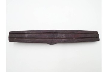 李朝　木製　花や魚などの意匠が彫り込まれた餅型・菓子型6点セット　(R-088575)