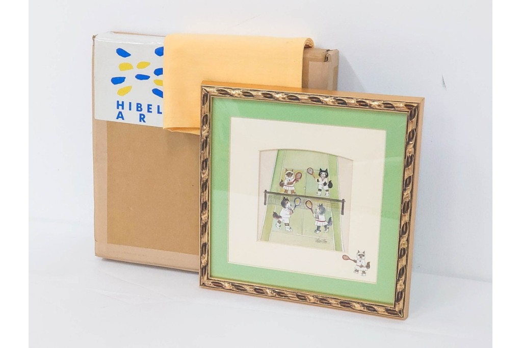 95/250ダイアンエルソン リトグラフ 版画 猫のアート 限定品 公式】アンティーク家具ラフジュ工房商品詳細ページ真作 ダイアン