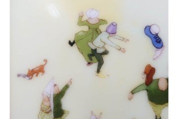 真作　大倉陶園(OKURA/OAC)　リスべート・ツヴェルガー　25/100　「ティル・オイレンシュピーゲルのゆかいないたずら」　陶板画　外箱付き　(R-088577)