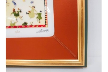 真作　大倉陶園(OKURA/OAC)　リスべート・ツヴェルガー　25/100　「ティル・オイレンシュピーゲルのゆかいないたずら」　陶板画　外箱付き　(R-088577)