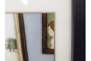 真作　大倉陶園(OKURA/OAC)　リスべート・ツヴェルガー　88/100　アンデルセン童話を題材にした陶板画　外箱付き　(R-088578)