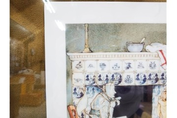 真作　2000年　デンマーク製　ROYAL COPENHAGEN(ロイヤルコペンハーゲン)　リスベート・ツヴェルガー　132/1000　「クリスマス・キャロル」　陶板画　証明書・外箱付き　(R-088580)