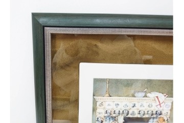 真作　2000年　デンマーク製　ROYAL COPENHAGEN(ロイヤルコペンハーゲン)　リスベート・ツヴェルガー　132/1000　「クリスマス・キャロル」　陶板画　証明書・外箱付き　(R-088580)