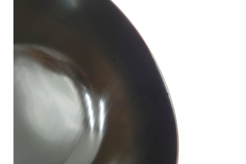 理平造　木製　漆器　艶やかな梅松葉絵椀5点セット　共箱付き　(R-088593)