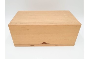 本蛤・那智黒の碁石と黒檀の碁笥セット　外箱付き　(R-088594)