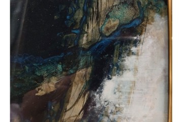 真作　亀井秀行　油彩　SMサイズ　「絲路」　神秘的な女性を描いた絵画　サイン入り　(R-088595)
