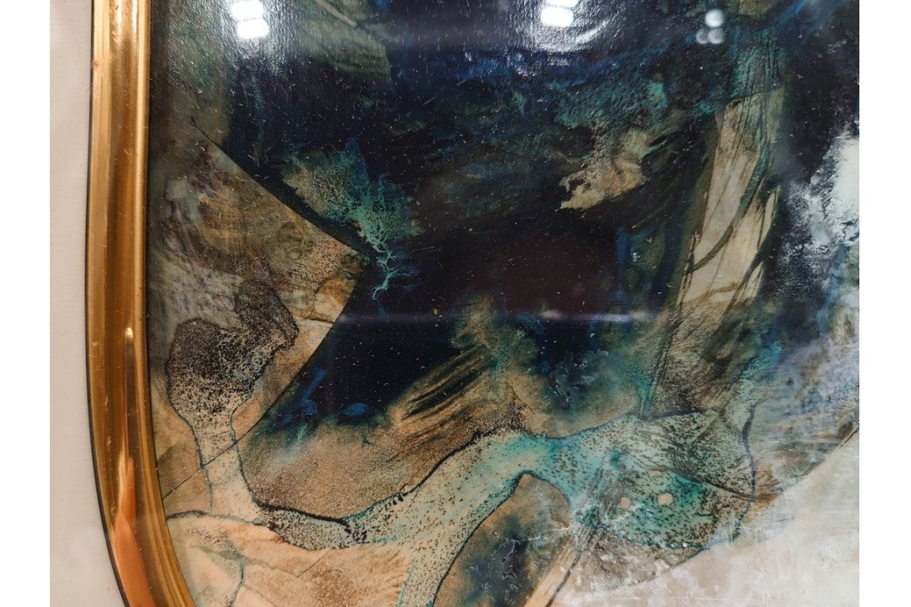 真作　亀井秀行　油彩　SMサイズ　「絲路」　神秘的な女性を描いた絵画　サイン入り　(R-088595)