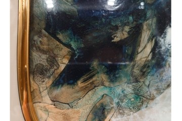 真作　亀井秀行　油彩　SMサイズ　「絲路」　神秘的な女性を描いた絵画　サイン入り　(R-088595)