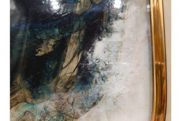 真作　亀井秀行　油彩　SMサイズ　「絲路」　神秘的な女性を描いた絵画　サイン入り　(R-088595)