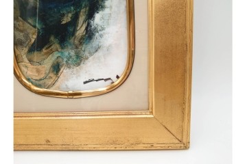 真作　亀井秀行　油彩　SMサイズ　「絲路」　神秘的な女性を描いた絵画　サイン入り　(R-088595)