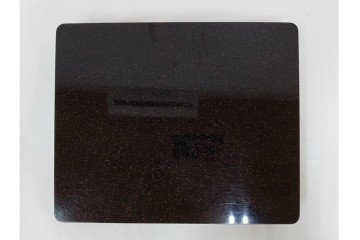 明治から大正期　時代物　木製　漆器　梨地に梅の金銀蒔絵が映える盆　(R-088599)